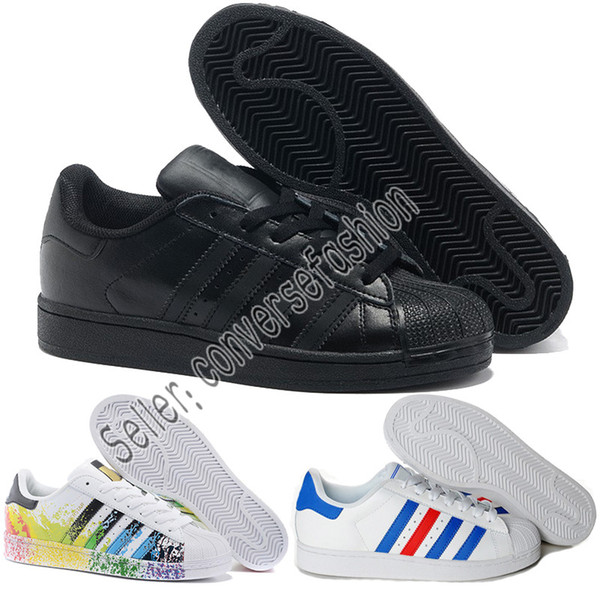2019 Casual Originals Superstar White Hologram Iridescent Junior Superstars 80s Pride Sneakers leather Women Men Sport Casual Shoes