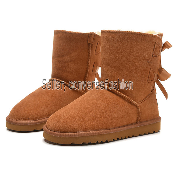 2019 Snow Winter WGG Leather Women Australia Classic kneel half Long Boots Ankle Black Grey chestnut navy blue red Womens girl SHOES 36-41