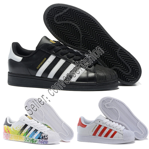 2019 Originals Superstar White Hologram Iridescent Junior Superstars 80s Pride Sneakers Super Star Women Men Sport Casual Shoes