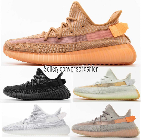 New Topo Static Reflective reflectionTop Men Running Shoes Kanye West Sesame Zebra Static Cream White Black Bred Shoes Women Sneakers