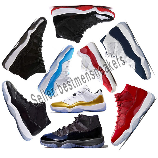 Concord High 45 11 XI 11s Cap and Gown PRM Heiress Gym Red Chicago Platinum Tint Space Jams Men Basketball Shoes sports Sneakers Size 36-47