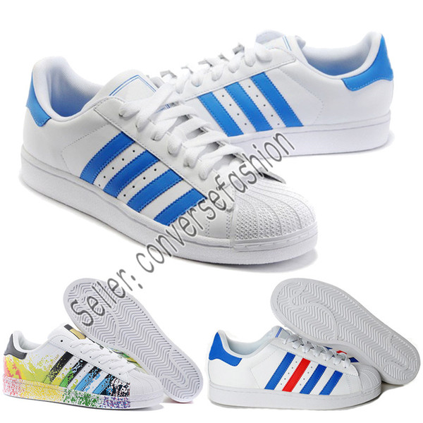 2019 Originals Superstar White Hologram Iridescent Gray Gold Superstars 80s Pride Sneakers Super Star Women Men Sport Casual Shoes