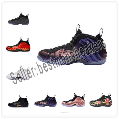 2019 Foam One Abalone Habanero Red Floral Penny Hardaway Men Basketball Shoes Eggplant Purple Copper Mens Foams Sport Sneakers