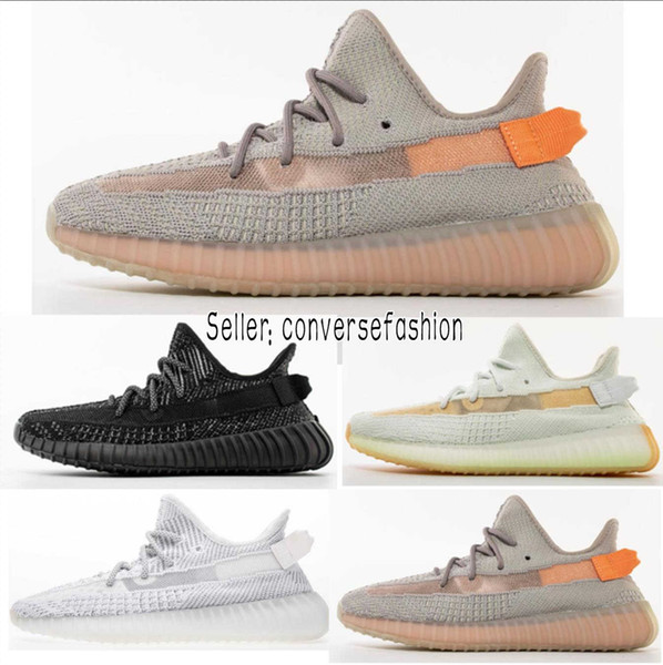 Static Reflective Top Kanye West Clay 3M Hyperspace Semi Frozen Zebra Men Women Running Shoes Sport Trainers Sneakers 36-45