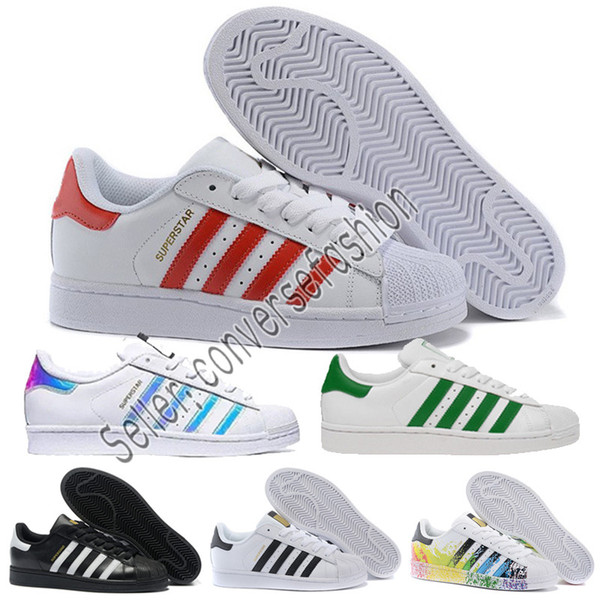 2019 EW Designer casual shoes Originals White Hologram Iridescent Junior 80s Pride Sneakers Women Mens Flats Sport Sneakers 36-44