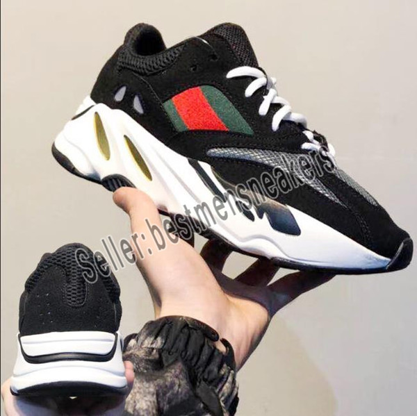 Kanye West 700 Wave Runner Running Shoes For Mens Womens 700s V2 Static Sports Sneakers Mauve Solid Grey Luxury Designer Shoes Size 36-45