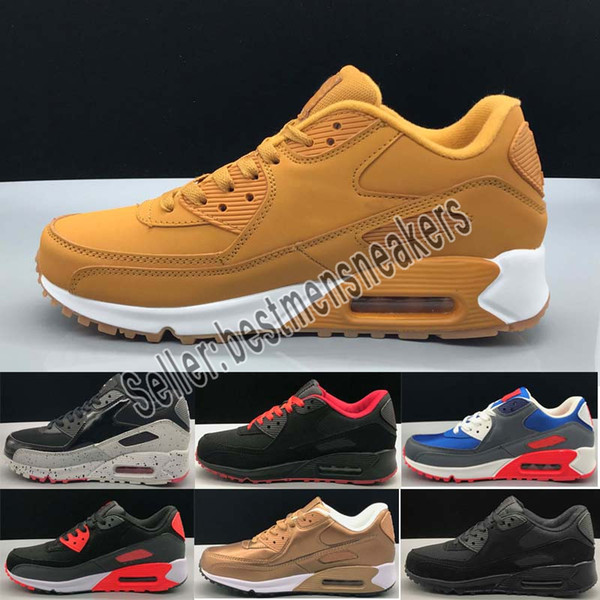 Sales 2019 New Air Cushion 90 Casual Running Shoes Men Women Cheap Black White Red 90 Sneakers Classic Air90 Trainer Outdoor Sports Shoes