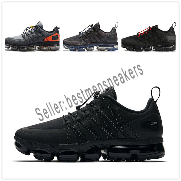 Brand New Run Utility Men Designer Shoes Top Black Anthracite White Reflect Silver Running Shoes Sport Sneakers Size 40-45