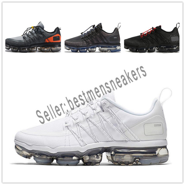 2019 Run Utility Men Running Shoes Best Quality Black Anthracite White Reflect Silver Discount Shoes Sport Sneakers Size 40-45