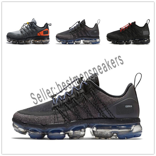 Brand Run Utility Mens Running Shoes Black White Reflect Silver Medium Olive Designer Shoes Sport Sneakers Trainers