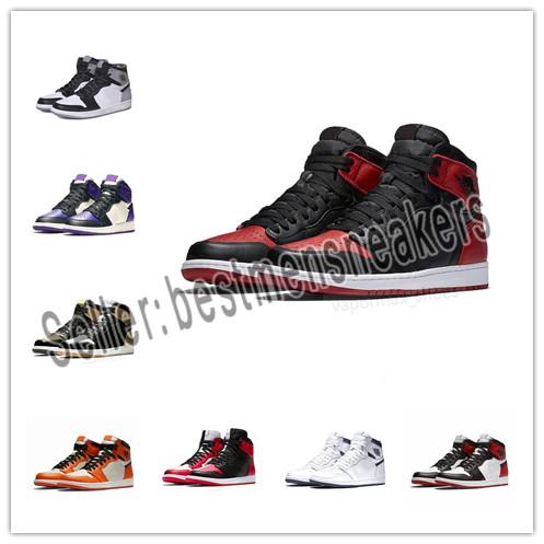 2019 New 1 High OG Basketball Shoes Cheap Royal Banned Bred Black White Toe Men Women Trainer 1s Not For Resale V2 Presto Sneakers
