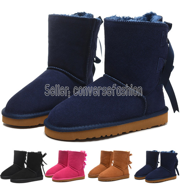 2019 New womens WGG bow-knot Australia Classic snow winter boots Couple shoes fashion discount Ankle Knee leather shoes size 5-12