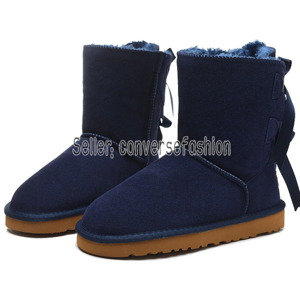 2019 Cheap NEW WGG Australia classic tall winter boots real leather Bailey Bowknot women's Children kids bailey bow snow boots shoes boots