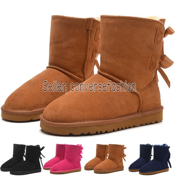 2019 new arrival winter Australia Classic snow Boots fashion WGG tall boots real leather Bailey Bowknot women's bailey bow Knee Boots