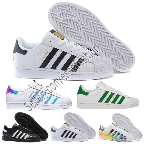 2019 Free Shipping Superstar White Black Pink Blue Gold Superstars 80s Pride Sneakers Super Star Women Men Sport Casual Shoes