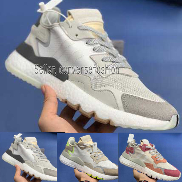 2019 New arrival Nite Jogger Boost 3M reflective men and women Breathable Unisex night walker DA8666 casual sports running shoes