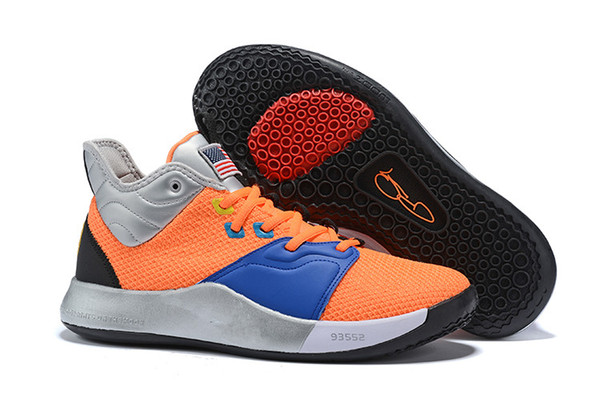 2019 New Paul George PG 3 3S PALMDALE III P.GEORGE Basketball Shoes Cheap PG3 Starry Orange Black Grey Sports Sneakers Size 40-46