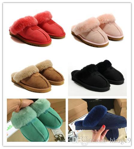 2018 Hot new Australian classic WGG 5125 warm Cotton Slippers men and Women Slippers Cowhide Baotou dlippers Snow Boots Votton Dlippers