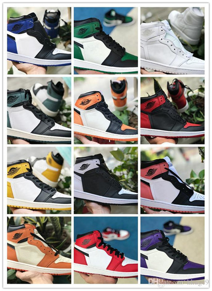 High Quality 2018 New 1 High OG Basketball Shoes Game Royal Banned Shadow Bred Toe Men women 1s Shattered Backboard Silver Medal Sneakers