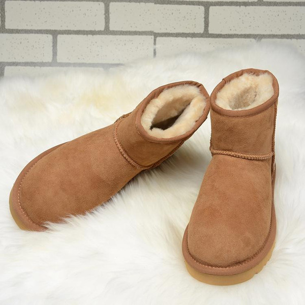 HOT 2019 Classic WGG 5854 Brand Women popular Australia Cotton boots Genuine Leather Boots Fashion Women's Snow Boots