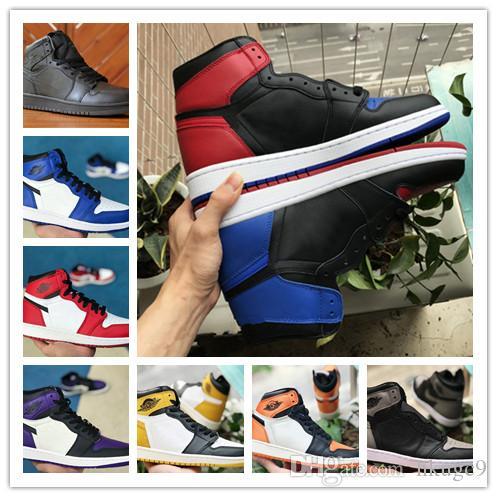 2018 new 1 OG High Game Royal Basketball Shoes cheap Chicago White Mens Sports Boots 1s Banned Gold Top 3 Red Toe Retro women off sneakers