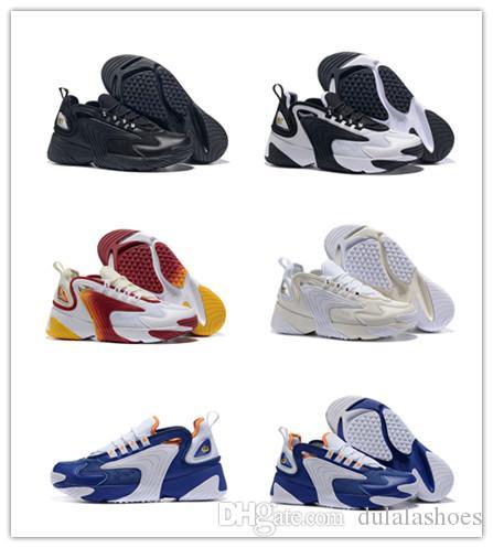 M2k Tekno Zoom 2K ZM 2000 Men Lifestyle Outdoor Shoes Black White Blue Orange Size US 7-12