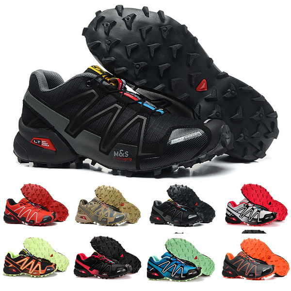 Solomon Speed Cross 3 CS Men Breathable mesh hiking shoes camouflage Run Black Green Red Blue Outdoor Trainer Mens Sport Sneakers