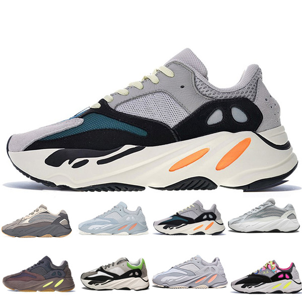 wholesale New Kanye West 700 V2 Static 3M Mauve Inertia 700s Wave Runner Running shoes men Women sports sneakers designer trainers