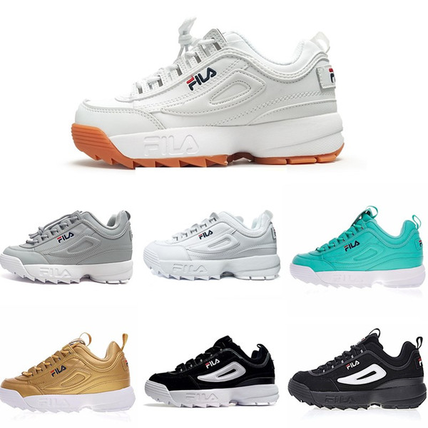 2019 Disruptors II Casual Shoes File 2 White Sawtooth Men Running Shoes Women Trainers Designer Luxury Jogging Hiking Sport Sneakers 36-44