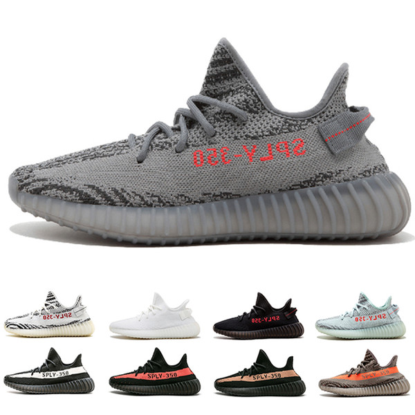 350 shoes mens designer shoes womens designer sneakers Women Bred Semi Frozen Sesame Kanye West Running Shoes womens Cream white