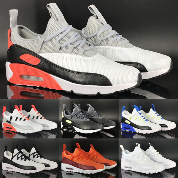2019 New Arrival 90s Ez Retro Classic Air Running Shoes Mens High quality Network Black White Blue Outdoor Casual Sports Sneakers Size 40-45