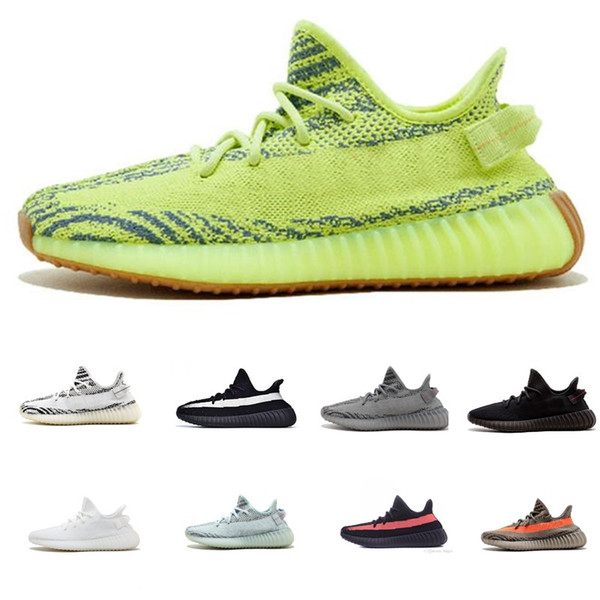 Kanye West Running Shoes 350 V2 Butter Sesame Static Mens Womens Sneakers Semi Frozen Yellow Blue Tint Beluga Black Red Bred Sport Trainers