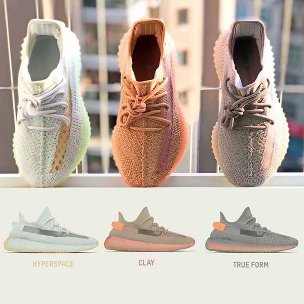 2019 New Authentic 350 V2 Clay EG7490 Kanye West Running Shoes For Men Women True Form EG749 Hyperspace EG7491 Static EF2905 Shoes Size 5-12