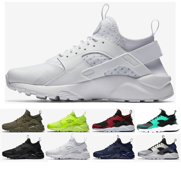 Huarache 4 IV Running Shoes Men Women All White Black Huraches Zapatos Ultra Breathe Huaraches Mens Trainers Hurache Sports Sneakers US 5-12