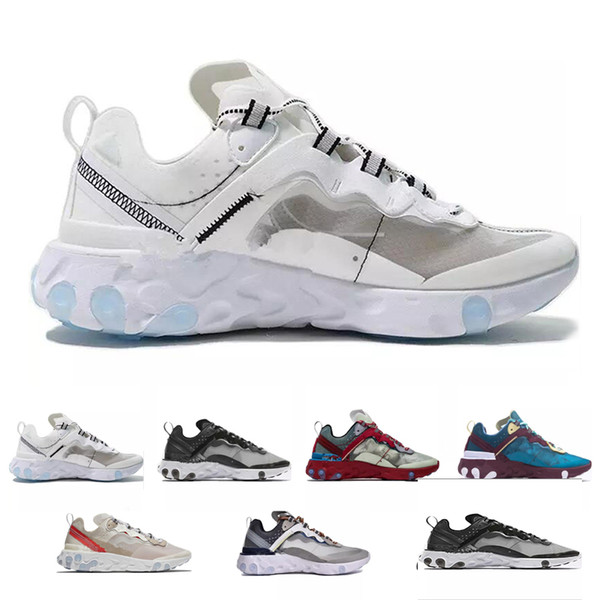 2019 New Epic React Element 87 Undercover Men Running Shoes For Women Designer Sneakers Sports Mens Trainer Shoes Sail Light Bone Size 36-45