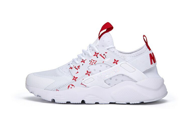 2018 New Huarache Ultra Running Shoes 4 Men And Women Athletic Huaraches Sneakers Breast Cancer Huraches Sports Trainers Shoes Size 36-45