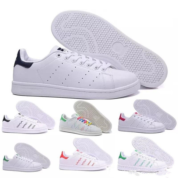 2018 Wholesale Discount Stan Smith Classic Green Tail Casual Leather Men White Women Sports Running Shoes Pink Sneakers Black Size EUR 36-44