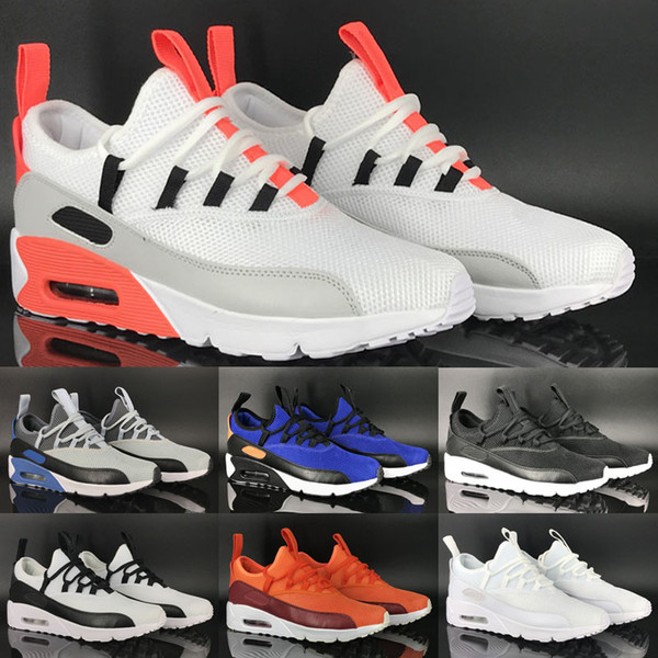 New designer Breathable Men's Running Shoes Fashion 90s EZ Outdoor Grey Red triple S White Black mens Air cushion Sports Sneakers
