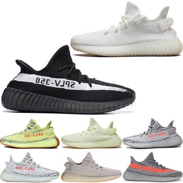 Static 350 running shoes for men women BELUGA bred ZEBRA cream BUTTER SESAME BLUE TINT mens trainer breathable sports sneakers