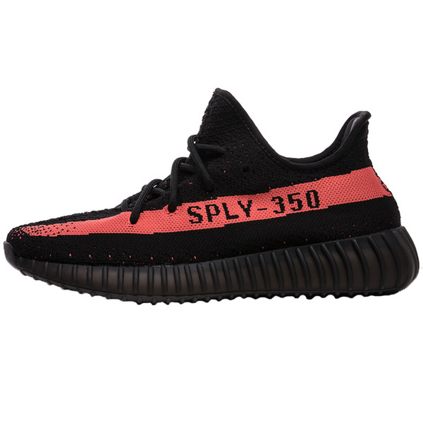 2019 Kanye West-350 V2 2016 New Kanye West 350 V2 Kanye West Running Shoes Grey Orange Stripes Zebra Bred Black Red