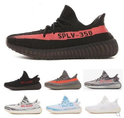 350 V2 Men Women Running Shoes Zebra Black White Red Pink Sesame Kanye West Mens Designer Trainer Sport Sneakers Size 36-45