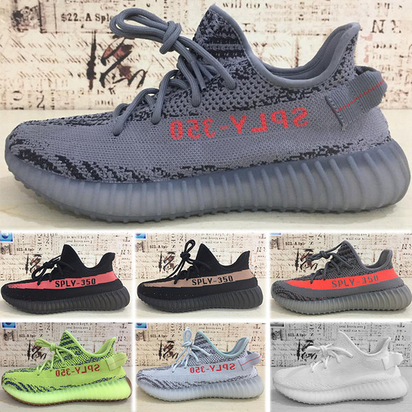2019 Kanye West 350 V2 Static Men Running Shoes Zebra Bred Women Designer Sports Sneakers Trainers Shoes Size 36--46