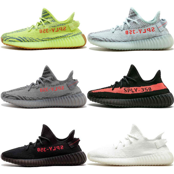 2019 350 Semi Frozen Yellow Gum Sole 350 v2 Beluga 2.0 butter Zebra Kanye West Running designer Shoes Size 36-46
