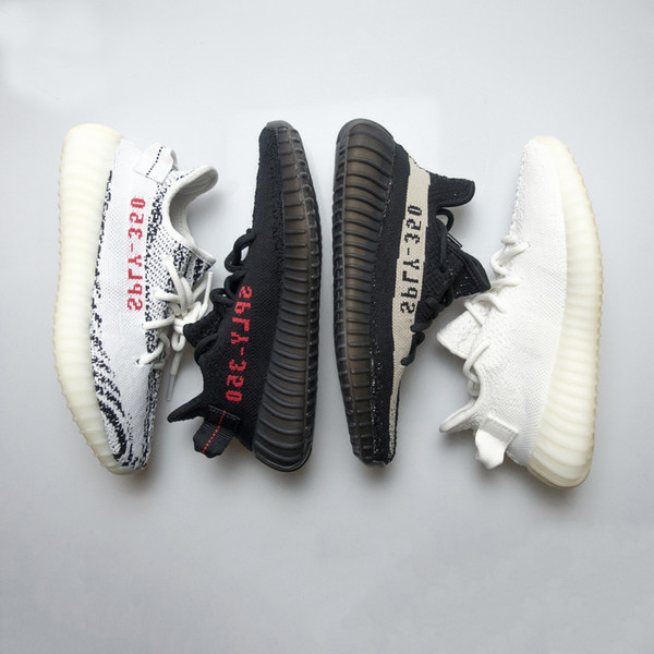 2019 Kanye West 350 V2 Static Butter Blue Tint Static Cream White Bred Black Red Beluga 2.0 Sesame Zebra Sports Sneaker Running Shoes 36-45