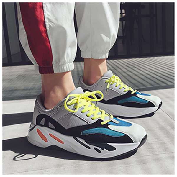 700 Inertia Wave Runner OG Solid Grey Mauve Women Men Running Shoes 700 V2 Static Kanye West Dad Shoes Designer Sneakers Sports Trainers