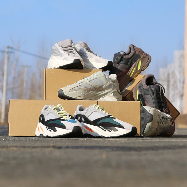 700 mauve running shoes mens best quality wave runner 700 Kanye West designer sneakers womens 2019 US5-11.5