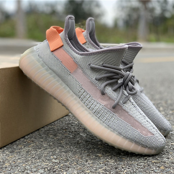 350 V2 True Form Hyperspace Clay Static Running Shoes Kanye West Cream White Black White Bred Men Women Fashion Sport Sneakers Size 36-48