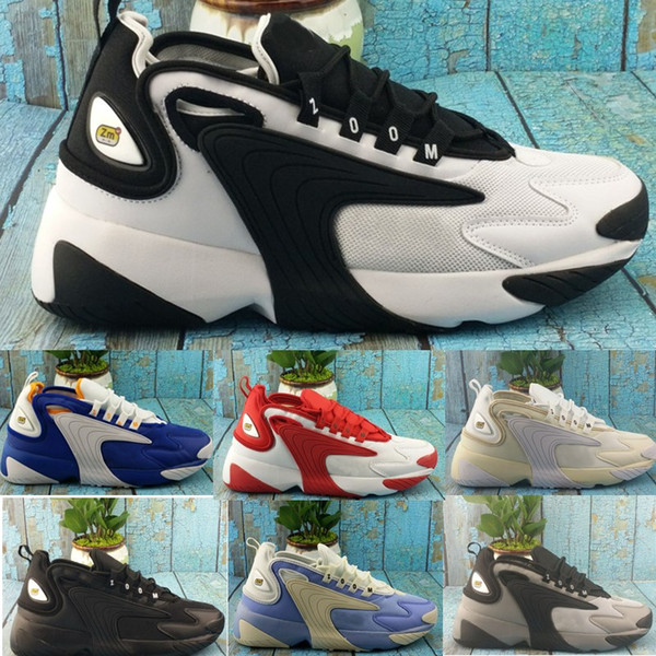 2019 Zoom 2K M2K Tekno 2000 Sail White-Black Dark Grey for men's running sneaker shoes air sports shoes