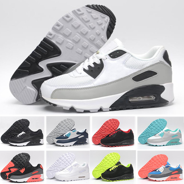 2019 Men Shoes Classic 90 Men and woman Shoes Trainer Air Cushion Surface Casual Shoes 36-45
