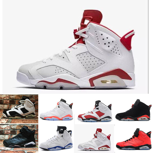 2019 6s classic 6 Alternate carmine black white infrared low chrome basketball shoes Oreo CNY Advanced Quality Version US size 5.5-13